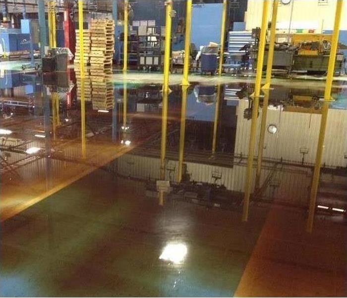 Flooded commercial facility.